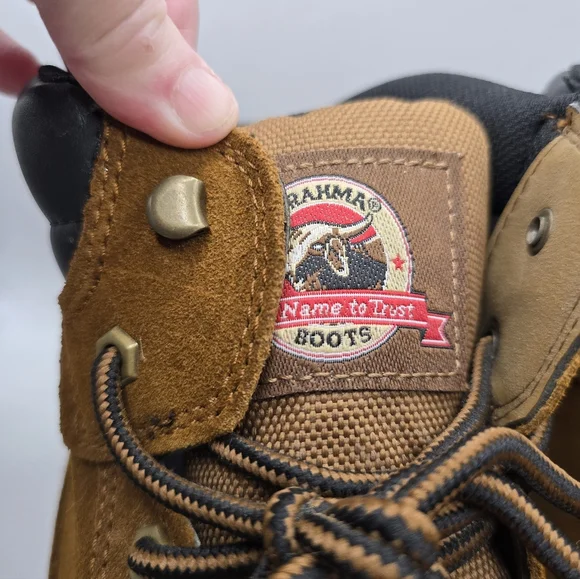 Brahma Bravo Brown Suede Keather Work Boots. Lace-Up Safety Ankle Boots. Mens10M - Picture 6 of 16